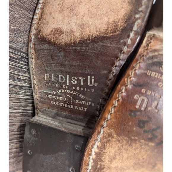 Bed Stu Leather USA Bench Made Short Boots Size 7.5 - Picture 11 of 14
